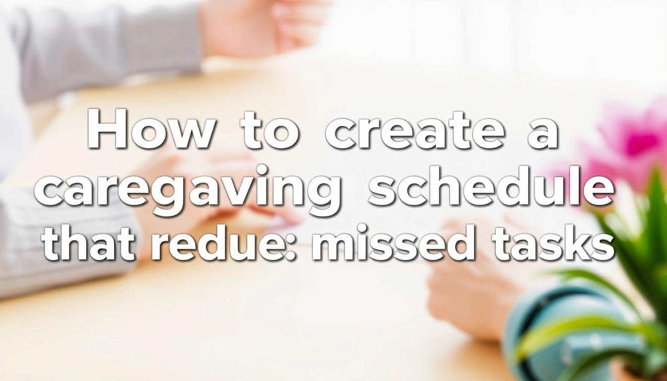 How to create a caregiving schedule that reduces missed tasks