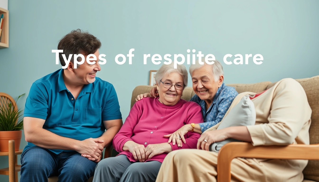 Types of respite care: in-home, adult day care, overnight, and short-term stays